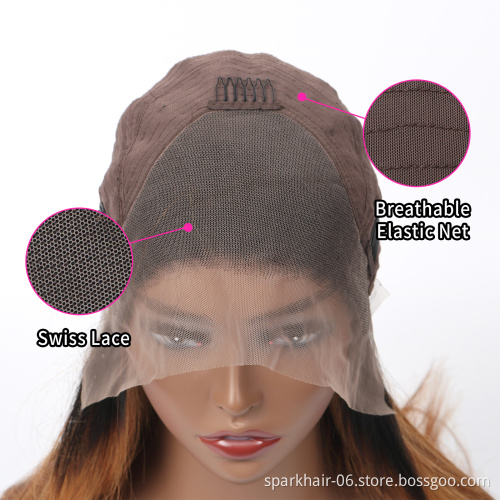 SPARK Brazilian Human Hair Lace Front Wig,Straight Virgin Hair Lace Wig For Black Women, Pre Pluck Lace Wig With Baby Hair